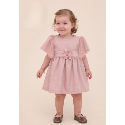 Wholesale Baby Girl Floral Dress 9-24M Lilax 1049-6750 - Lilax