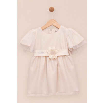 Wholesale Baby Girl Floral Dress 9-24M Lilax 1049-6750 Cream
