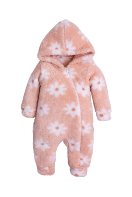 Wholesale Baby Girl Floral Welsoft Jumpsuit1-4Y Kidexs 1026-40134 Blanced Almond