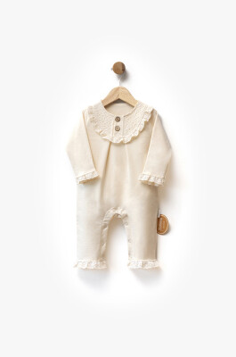 Wholesale Baby Girl Jumpsuit 3-9M Bebbemini 2065-BM-2362 Cream