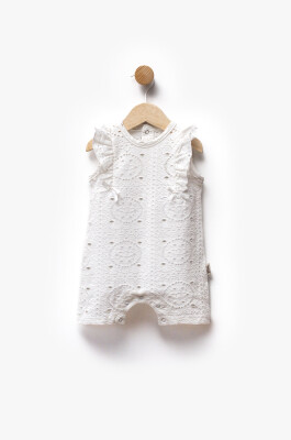 Wholesale Baby Girl Overalls 3-6M Flexi Baby 2063-252401 Ecru