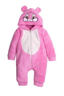 Wholesale Baby Girl Welsoft Jumpsuit 1-4Y Kidexs 1026-40138 Pink
