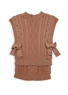 Wholesale Baby Girls 100% Organic Cotton With GOTS Certified Knitwear Baby Cape 0-12M Patique 1061-2 - Patique