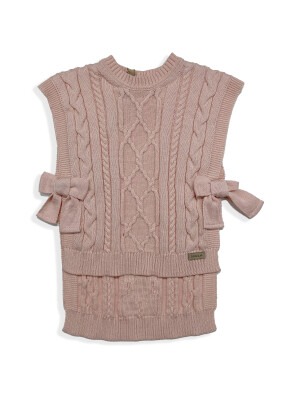 Wholesale Baby Girls 100% Organic Cotton With GOTS Certified Knitwear Baby Cape 0-12M Patique 1061-2 - Patique (1)