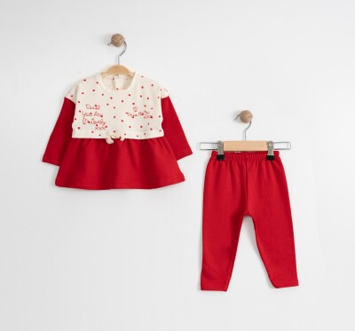 Wholesale Baby Girls 2-Piece Blouse and Leggings Set 9-24M Tofigo 2013-9018 Red