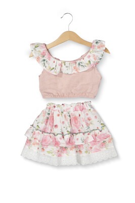 Wholesale Baby Girls 2-Piece Blouse and Skirt Set 6-24M Boncuk Bebe 1006-6109 - Boncuk Bebe (1)