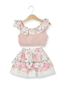 Wholesale Baby Girls 2-Piece Blouse and Skirt Set 6-24M Boncuk Bebe 1006-6109 - Boncuk Bebe (1)