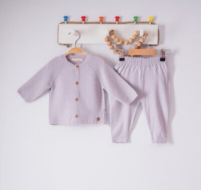 Wholesale Baby Girls 2-Piece Cardigan and Pants Set 3-12M Milarda 2001-6047 - Milarda