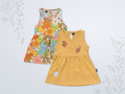 Wholesale Baby Girls 2 Piece Dress 3-18M Miniworld 1003-18200 - Miniworld