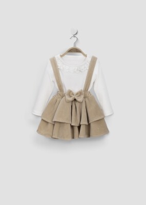 Wholesale Baby Girls 2-Piece Dress and Blouse Set 6-18M Minicorn 2018-2342 Beige