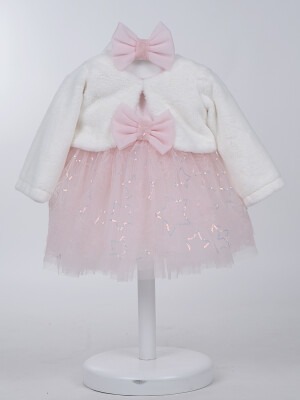 Wholesale Baby Girls 2-Piece Dress and Bolero Set 6-24M Serkon Baby&Kids 1084-M0593 - Serkon Baby&Kids (1)