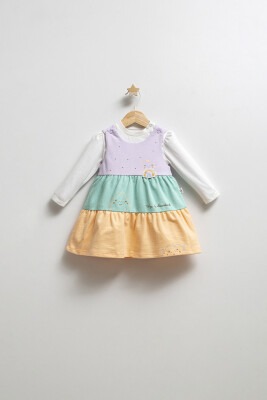 Wholesale Baby Girls 2-Piece Dress and Long Sleeve T-shirt Set 6-24M Tongs 1028-4386 - Tongs