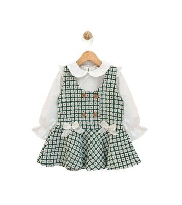 Wholesale Baby Girls 2-Piece Dress and Shirt 9-24M Lilax 1049-6201 Green