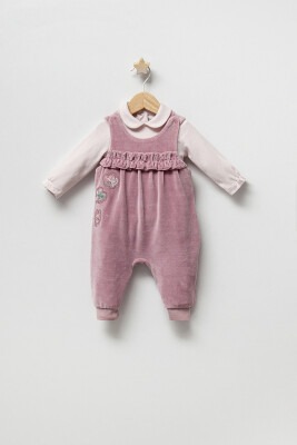 Wholesale Baby Girls 2-Piece Jumpsuit and Blouse Set 3-9M Tongs 1028-5007 - Tongs