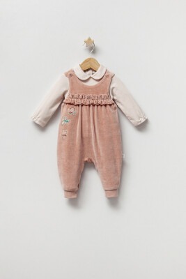 Wholesale Baby Girls 2-Piece Jumpsuit and Blouse Set 3-9M Tongs 1028-5007 - Tongs (1)