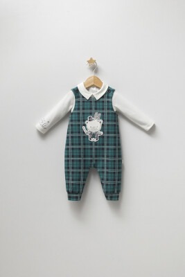 Wholesale Baby Girls 2-Piece Jumpsuit and Blouse Set 3-9M Tongs 1028-4334 - Tongs