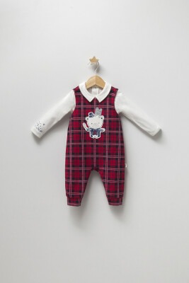 Wholesale Baby Girls 2-Piece Jumpsuit and Blouse Set 3-9M Tongs 1028-4334 - Tongs (1)