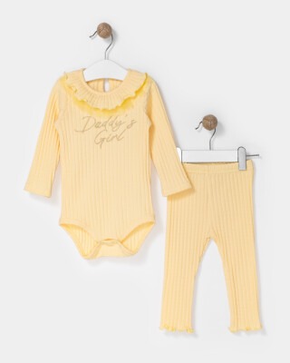Wholesale Baby Girls 2-Piece Onesies And Pants Set 6-18M Bupper Kids 1053-23923 Yellow