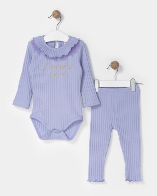 Wholesale Baby Girls 2-Piece Onesies And Pants Set 6-18M Bupper Kids 1053-23923 Lilac