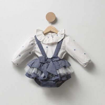 Wholesale Baby Girls 2-Piece Overalls and Shirts Set 6-18M Cumino 1014-CMN3402 - Cumino