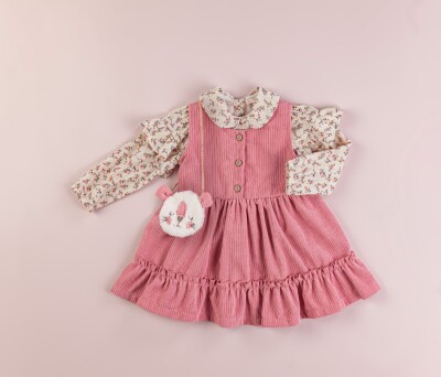 Wholesale Baby Girls 2-Piece Shirt and Dress Set 9-24M BabyRose 1002-4292 Pink
