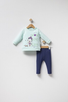 Wholesale Baby Girls 2-Piece Sweatshirt and Leggings Set 6-24M Tongs 1028-3564 - Tongs