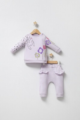 Wholesale Baby Girls 2-Piece Sweatshirt and Pants Set 6-24M Tongs 1028-3557 - Tongs (1)