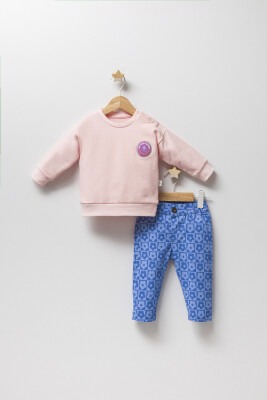 Wholesale Baby Girls 2-Piece Sweatshirts and Pants Set 6-24M Tongs 1028-4903 - Tongs (1)