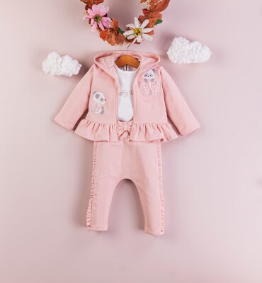 Wholesale Baby Girls 2-Piece Tracksuit Set 6-18M BabyRose 1002-7736 Blanced Almond