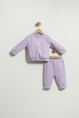 Wholesale Baby Girls 2-Piece Tracksuit Set 6-18M Tuffy 1099-509 Lilac