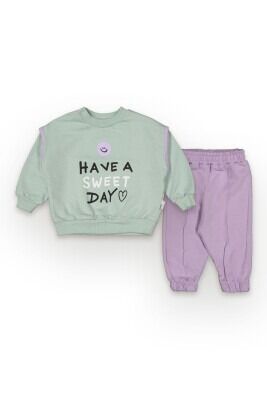 Wholesale Baby Girls 2-Piece Tracksuit Set 6-18M Tuffy 1099-6516 Nile Green