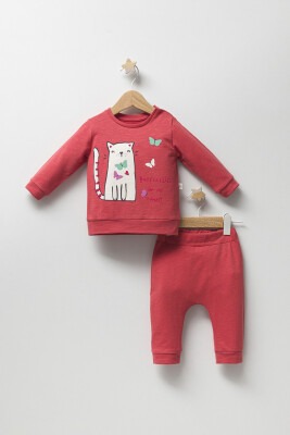 Wholesale Baby Girls 2-Piece Tracksuit Set 6-24M Tongs 1028-3562 - Tongs (1)