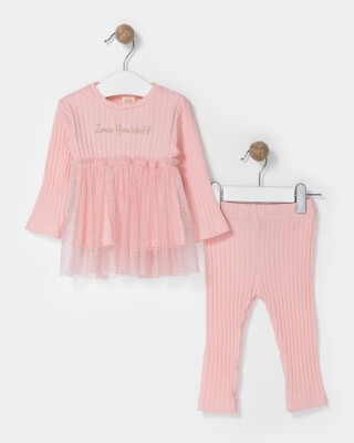 Wholesale Baby Girls 2-Piece Tracksuit Set 9-24M Bupper Kids 1053-23914 Pink