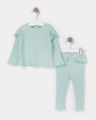 Wholesale Baby Girls 2-Piece Tracksuit Set 9-24M Bupper Kids 1053-23935 Mint Green 