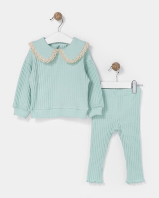 Wholesale Baby Girls 2-Piece Tracksuit Set 9-24M Bupper Kids 1053-23937 Mint Green 