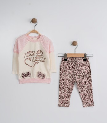 Wholesale Baby Girls 2-Piece Tracksuit Set 9-24M Tofigo 2013-9015 Pink