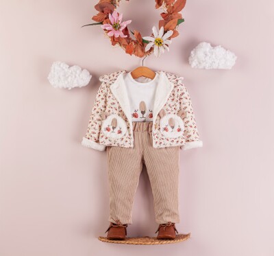 Wholesale Baby Girls 3-Piece Jacket Blouse and Pants Set 6-18M BabyRose 1002-4291 - Babyrose