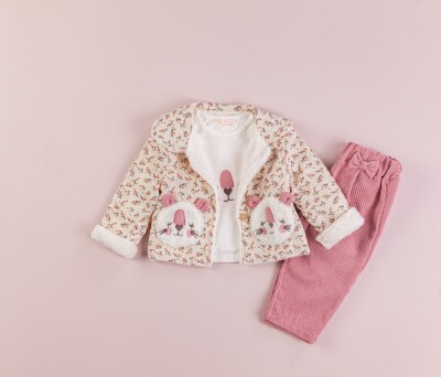 Wholesale Baby Girls 3-Piece Jacket Blouse and Pants Set 6-18M BabyRose 1002-4291 - Babyrose (1)