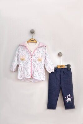 Wholesale Baby Girls 3-Piece Jacket Pants and Long Sleeve T-Shirt Set 6-18 Lummy Baby 2010-9027 - Lummy Baby