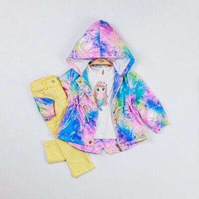 Wholesale Baby Girls 3-Piece Raincoat, Pants and Body Set 9-24M Yellow