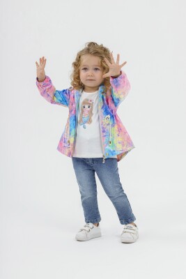 Wholesale Baby Girls 3-Piece Raincoat, Pants and Body Set 9-24M Blue