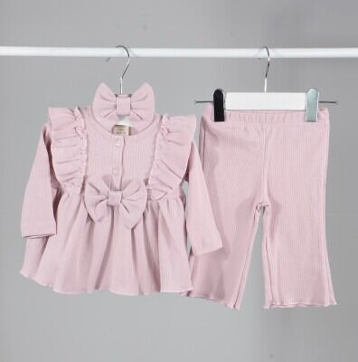 Wholesale Baby Girls 3-Piece Set 3-18M Serkon Baby&Kids 1084-M0570 Dusty Rose