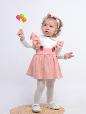 Wholesale Baby Girls 3-Piece Set With Dress 6-18M Serkon Baby&Kids 1084-M0364 - Serkon Baby&Kids