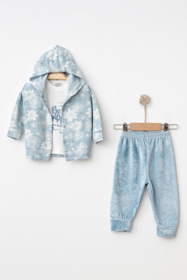 Wholesale Baby Girls 3-Piece Tracksuit Set 3-9M Tontiny 2016-9113 Blue