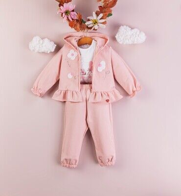 Wholesale Baby Girls 3-Piece Tracksuit Set 9-24M BabyRose 1002-7742 Blanced Almond