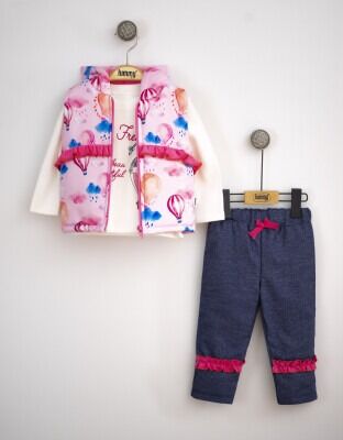 Wholesale Baby Girls 3-Piece Vest Pants and Long Sleeve T-Shirt 6-18M Lummy Baby 2010-9078 - Lummy Baby (1)