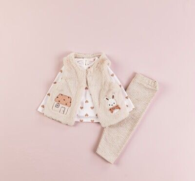 Wholesale Baby Girls 3-Piece Vest Sweater and Leggings Set 6-18M BabyRose 1002-4342 - BabyRose (1)