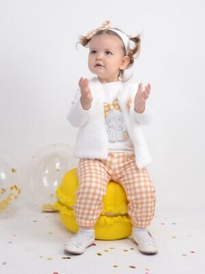 Wholesale Baby Girls 4-Piece Set With Vest 6-18M Serkon Baby&Kids 1084-M0376 - Serkon Baby&Kids