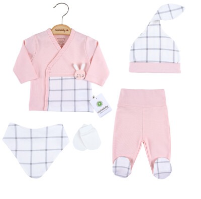 Wholesale Baby Girls 5-Piece Newborn Set 0-3M Ciccimbaby 1043-4867 - Ciccimbaby