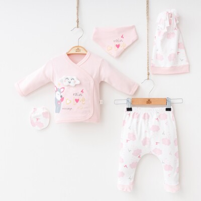 Wholesale Baby Girls 5-Piece Newborn Set 0-3M Minizeyn 2014-7012 - Minizeyn